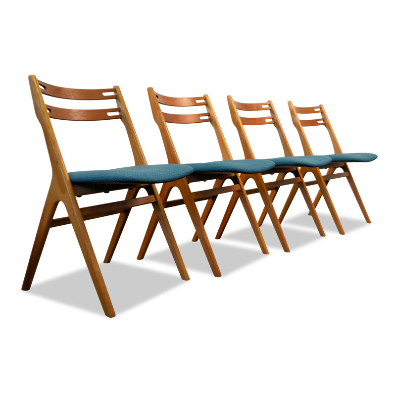 Suite de 4 Cadeiras de Teca Vintage de Jørgensen Edmund - 1960