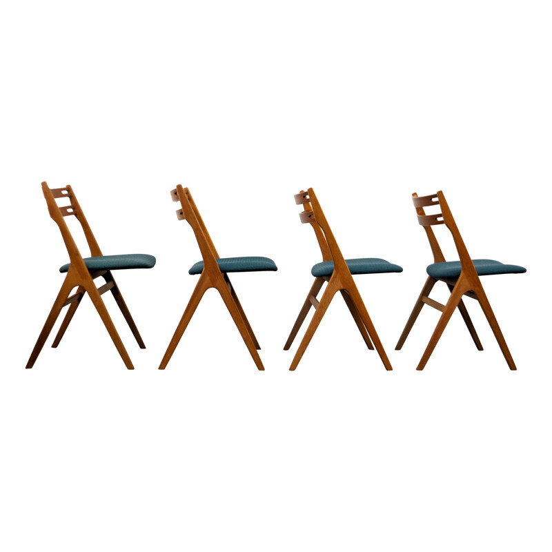 Suite de 4 Chaises Vintage en teck par Jørgensen Edmund - 1960