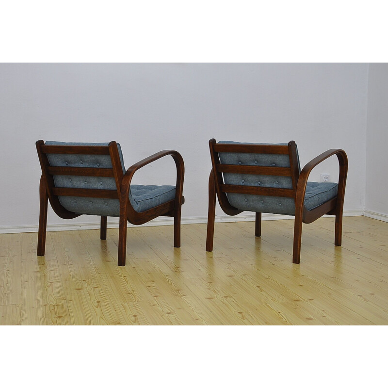 Set of 2 armchairs By K. Kozelka & A. Kropacek For Interier Praha