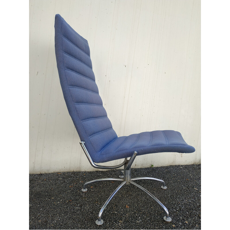 Vintage armchair in blue fabric by Fritz Hansen - 1983