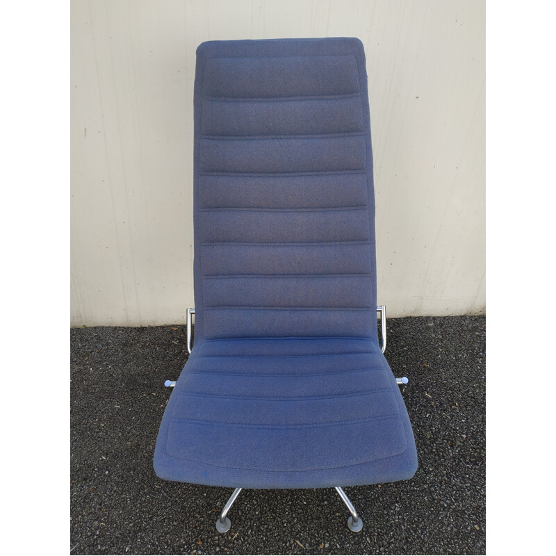 Vintage armchair in blue fabric by Fritz Hansen - 1983