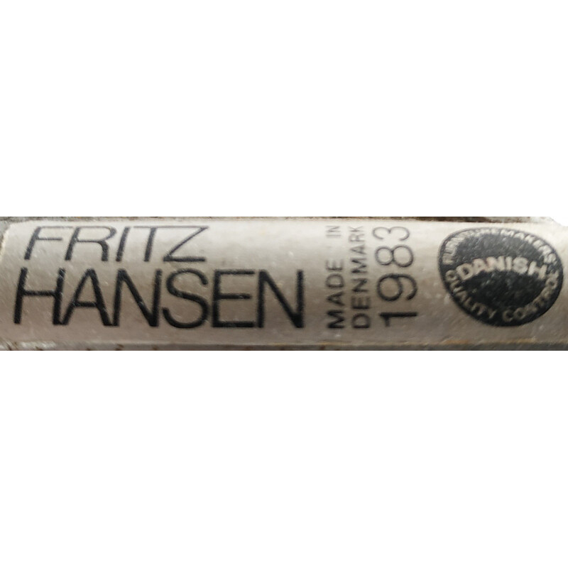 Suite de 3 Fauteuils danois en tissu bleu par Fritz Hansen - 1983