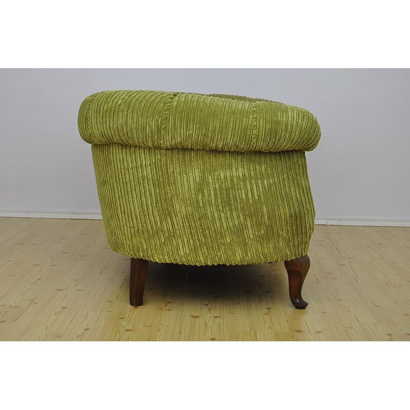 Vintage 3-Seater green Sofa - 1930s