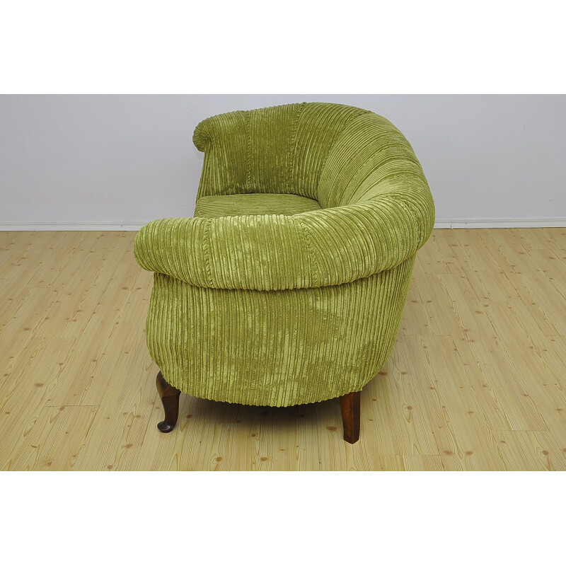 Vintage 3-Seater green Sofa - 1930s