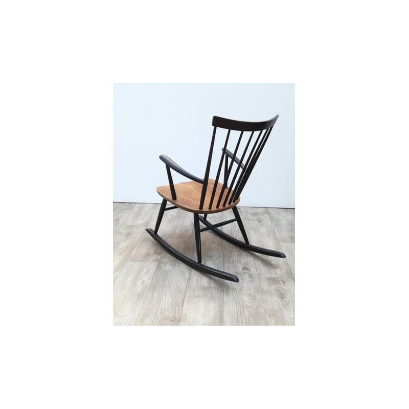 Vintage Scandinavian rocking chair in teak - 1960s