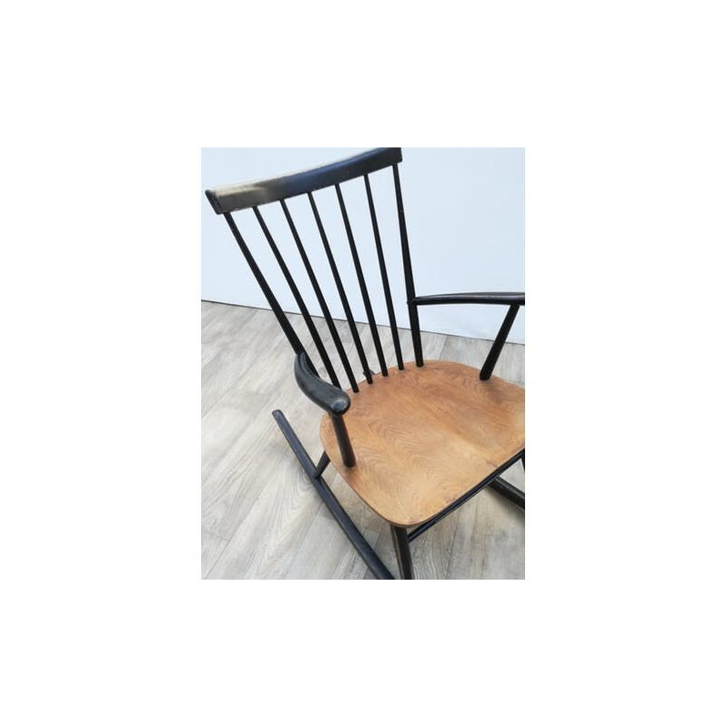 Vintage Scandinavian rocking chair in teak - 1960s