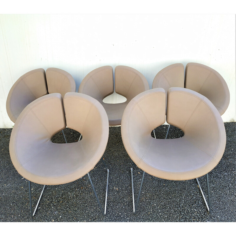 Set of 5 vintage armchairs "Apollo" by Patrick Norguet for Artifort - 1970s