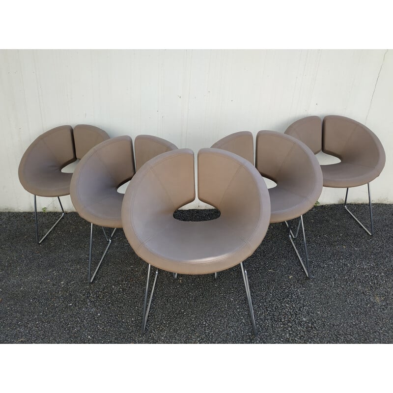 Set of 5 vintage armchairs "Apollo" by Patrick Norguet for Artifort - 1970s
