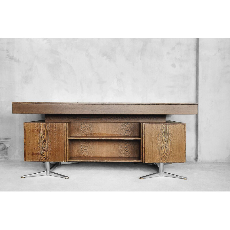 Bureau vintage allemande en bois - 1960