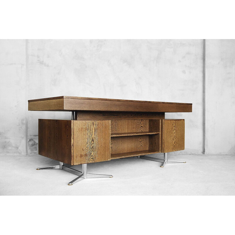 Bureau vintage allemande en bois - 1960