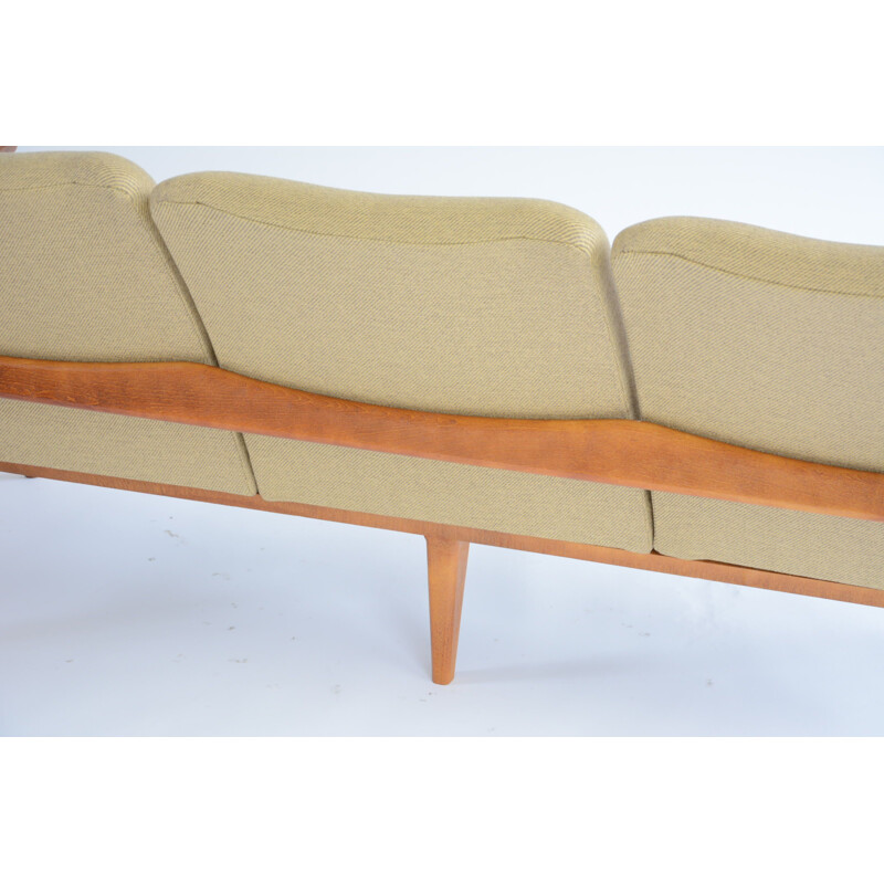 Vintage yellow 3-seater sofa - 1970s