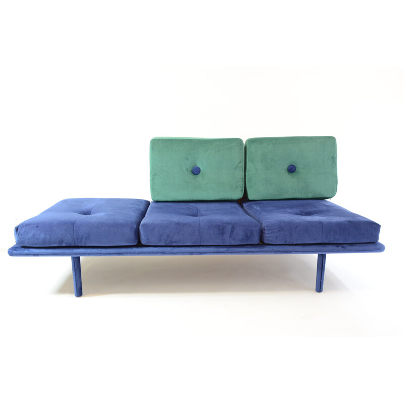 Vintage "POP" blue-green sofa - 1970s