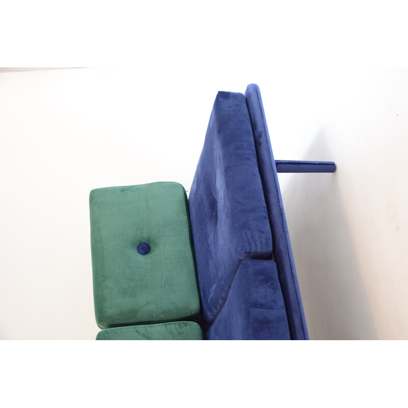 Vintage "POP" blue-green sofa - 1970s