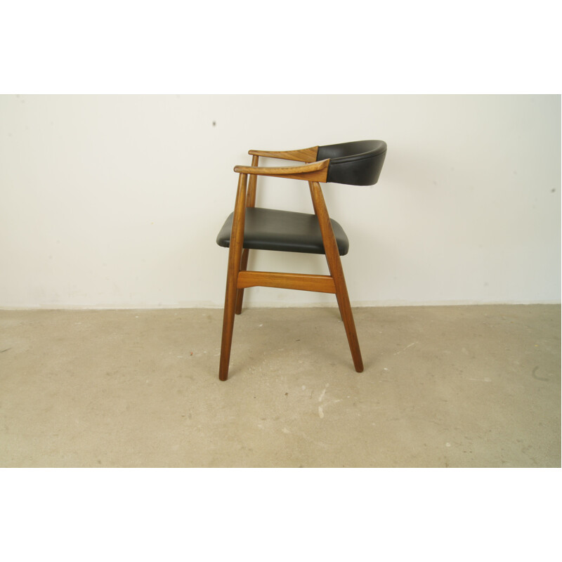 Vintage Danish Teak Side Chair By T. Harlev For Farstrup - 1950s