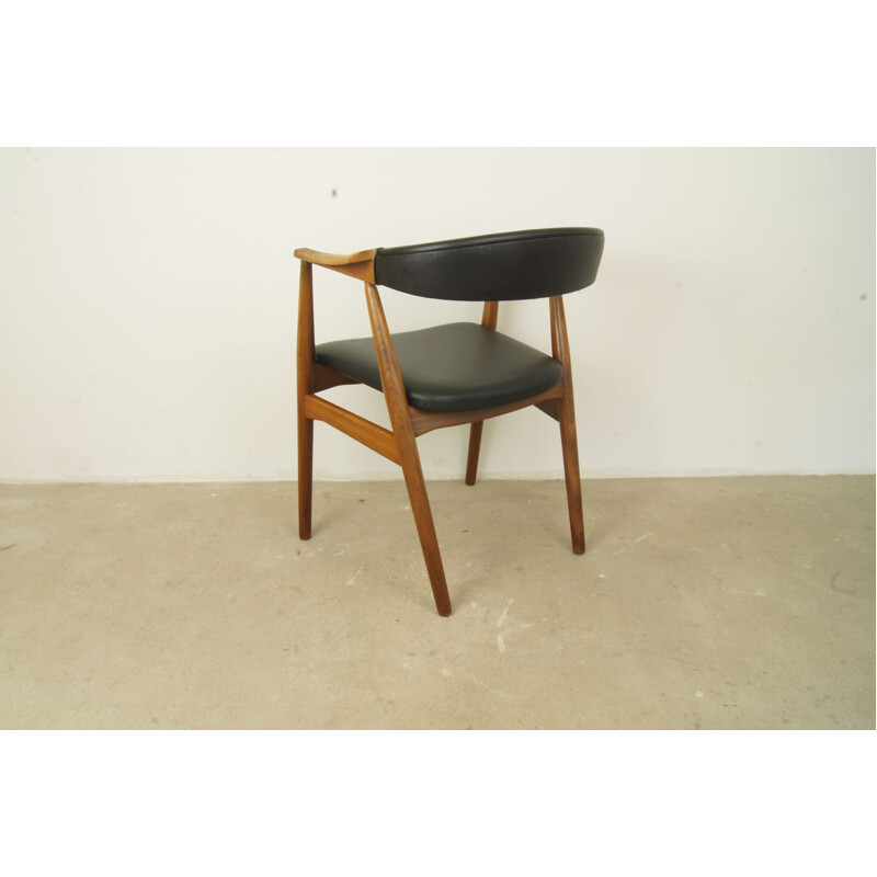 Vintage Danish Teak Side Chair By T. Harlev For Farstrup - 1950s