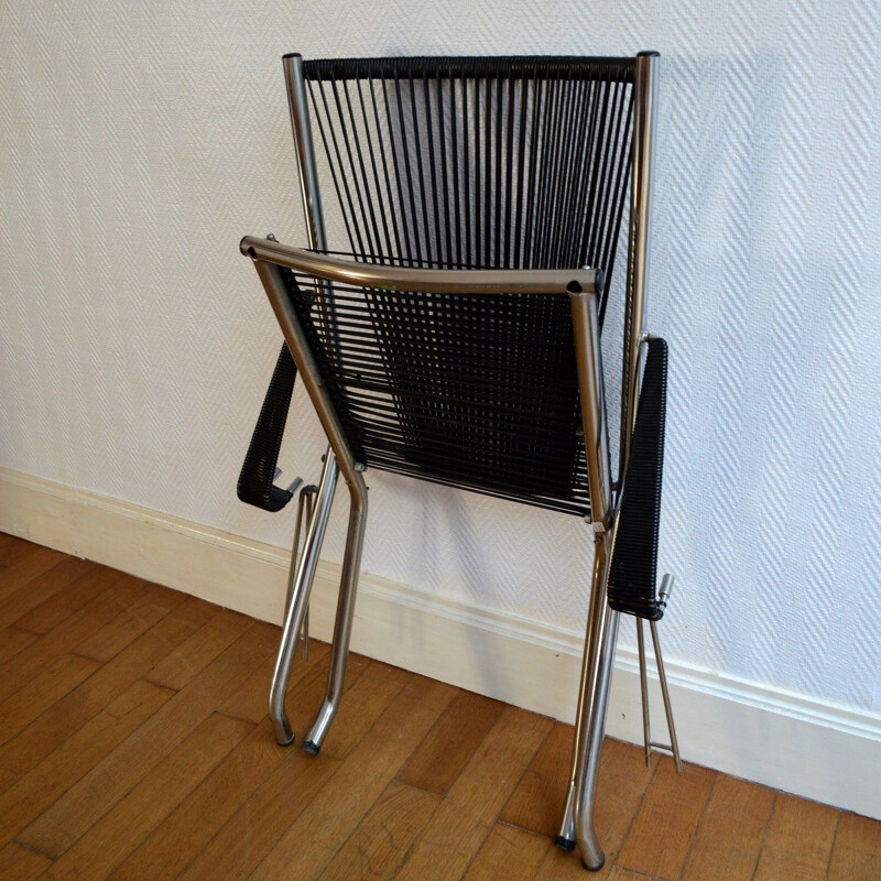 Vintage "Scoubidou" folding chair by André Monpoix - 1960s