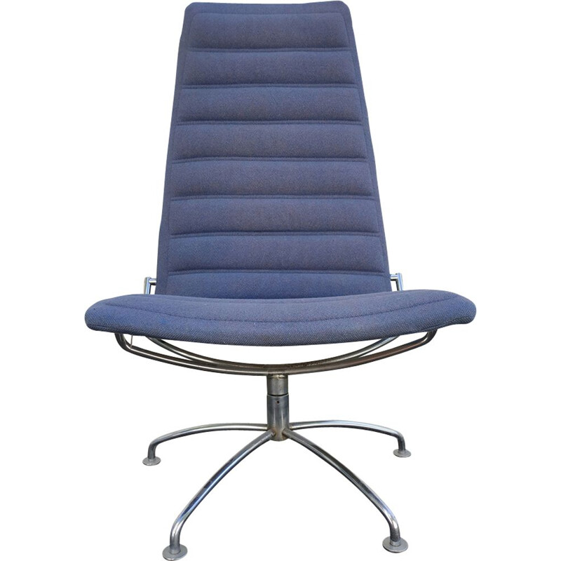 Vintage armchair in blue fabric by Fritz Hansen - 1983