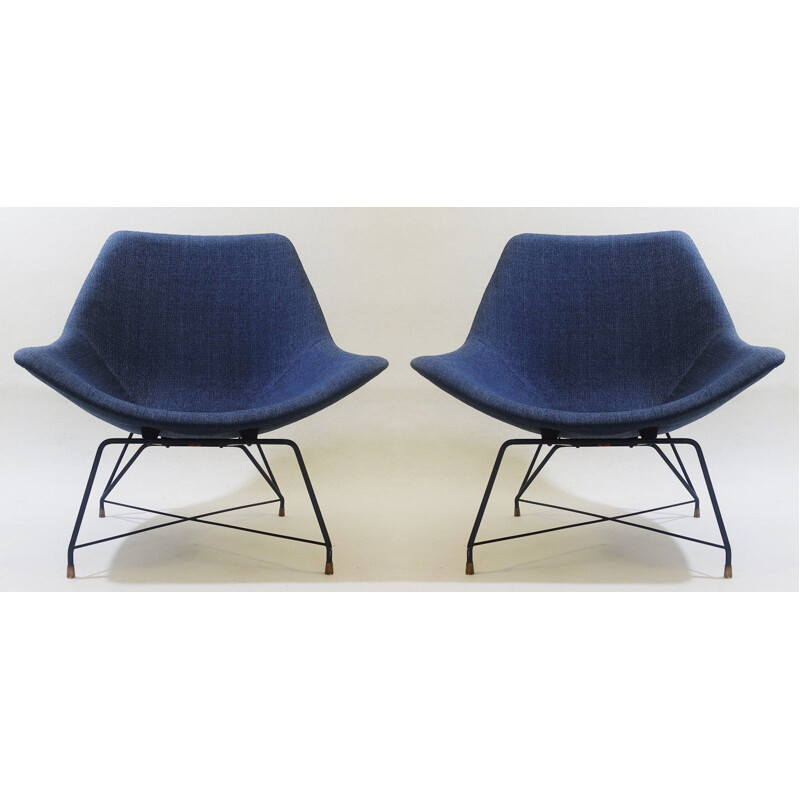 Set of 2 Vintage armchairs by Augusto Bozzi for Saporiti - 1950s