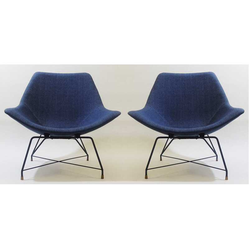 Suite de 2 Fauteuils Vintage par Augusto Bozzi Pour Saporiti - 1950s