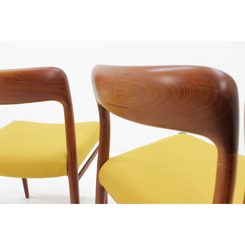 Set of 4 Vintage Chairs "Model 75" in Teak by Niels O. Møller for J.L. Møllers - 1960s