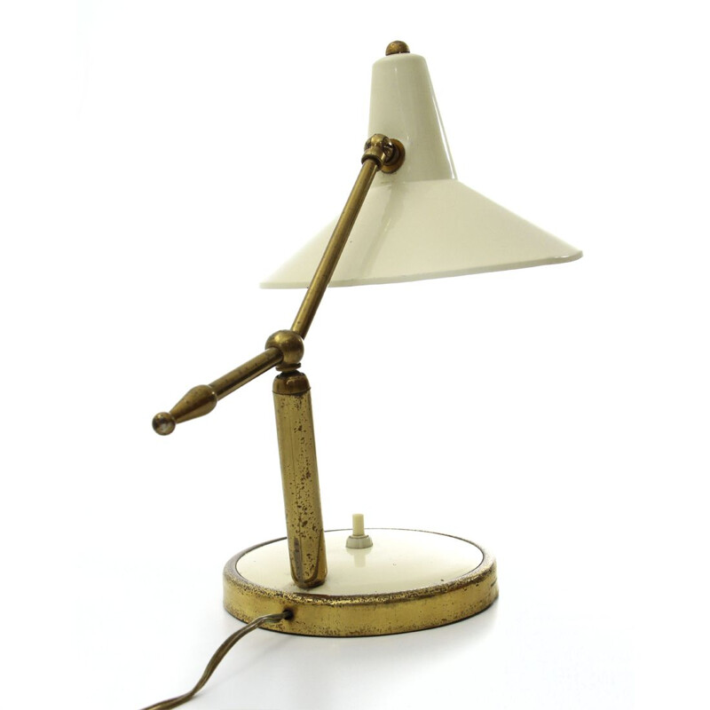 Italian Vintage brass and metal table lamp - 1950s