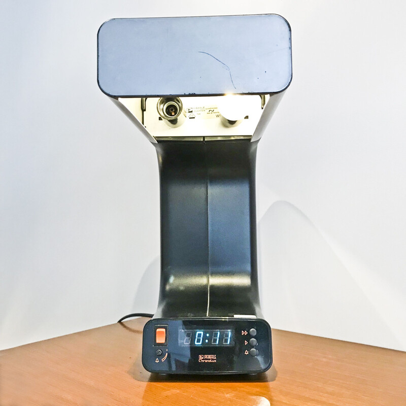Vintage table lamp Knox with alarm clock - 1970s