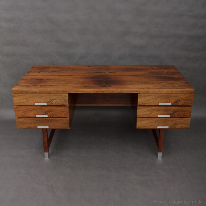 Vintage desk in rosewood by Kai Kristiansen - 1960s