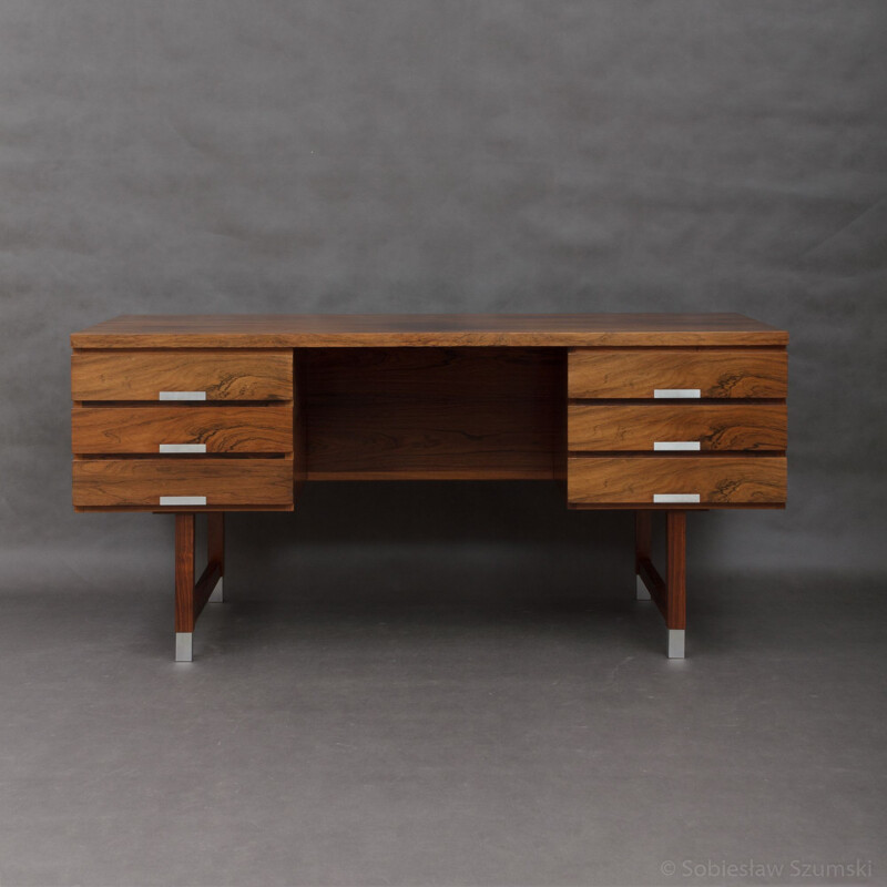 Vintage desk in rosewood by Kai Kristiansen - 1960s