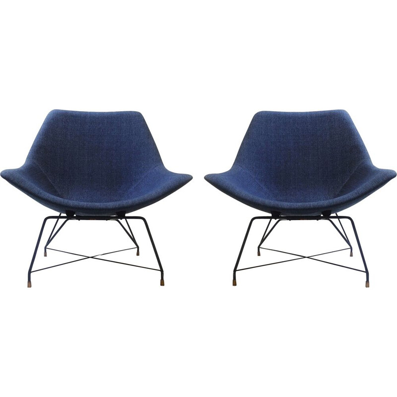 Set of 2 Vintage armchairs by Augusto Bozzi for Saporiti - 1950s