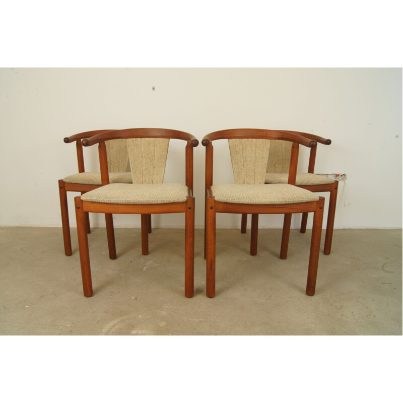 Vintage set of 4 Danish chairs in teak for Uldum Møbelfabrik - 1960s