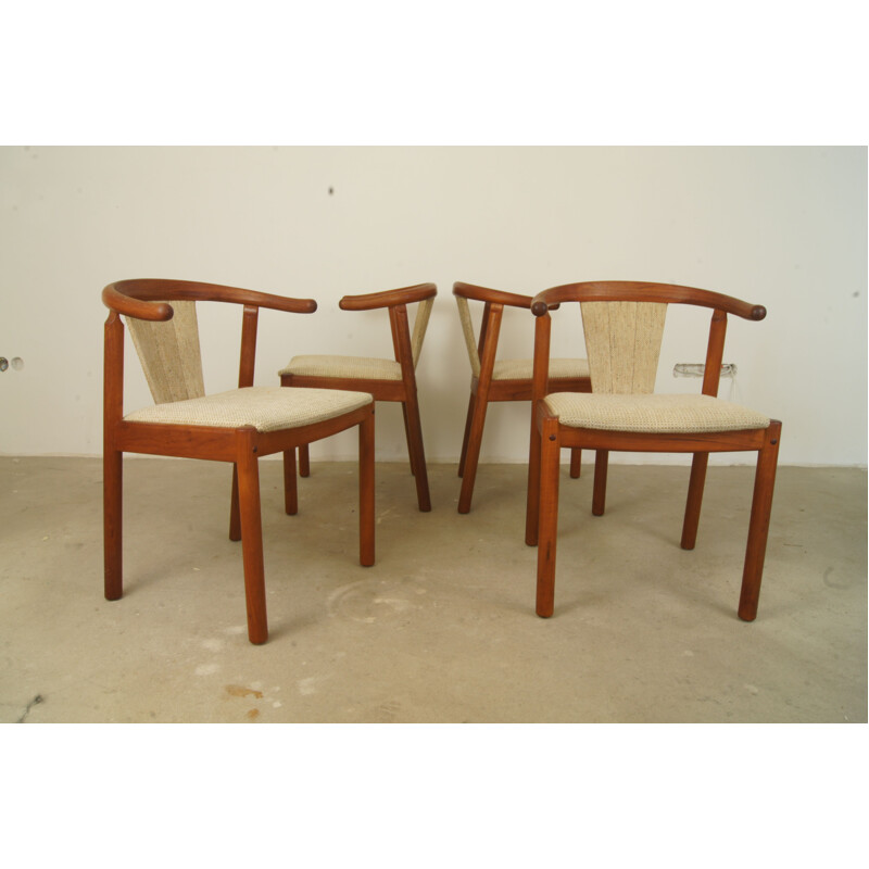 Suite de 4 chaises vintage danoises en teck pour Uldum Møbelfabrik - 1960