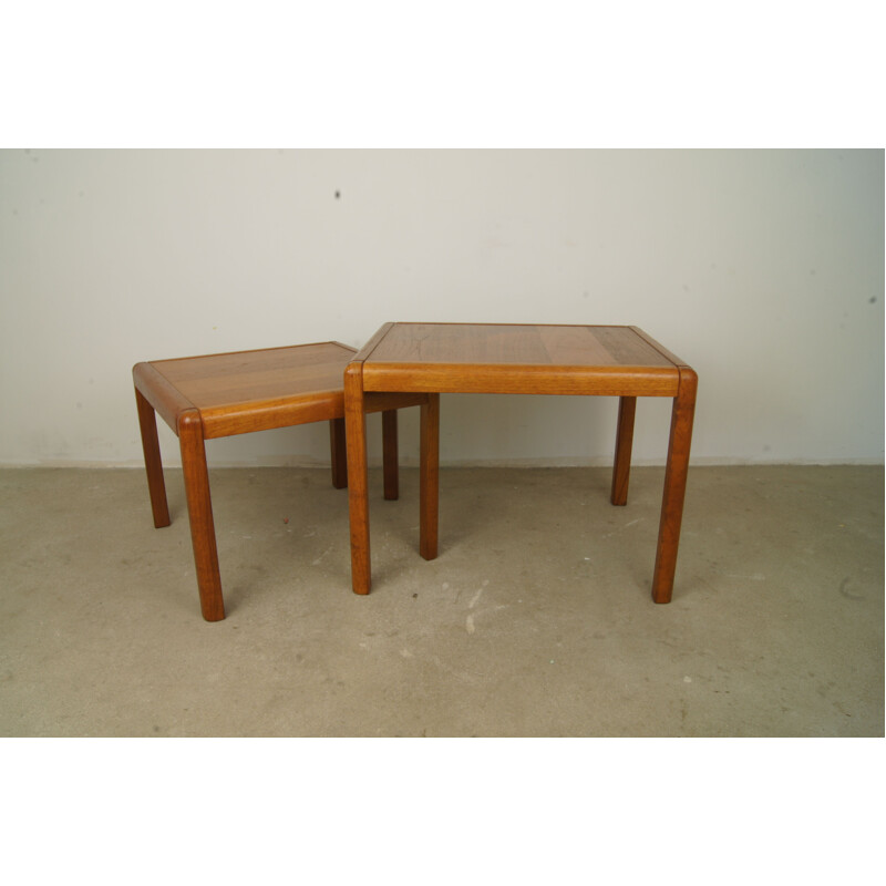 Vintage set of 2 Teak Danish coffee tables - 1960s