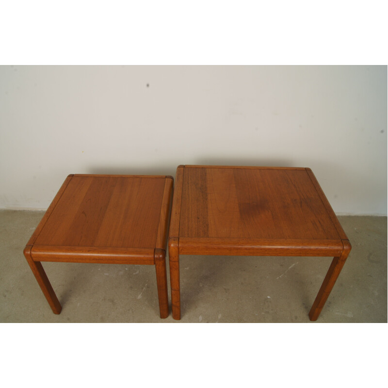 Vintage set of 2 Teak Danish coffee tables - 1960s