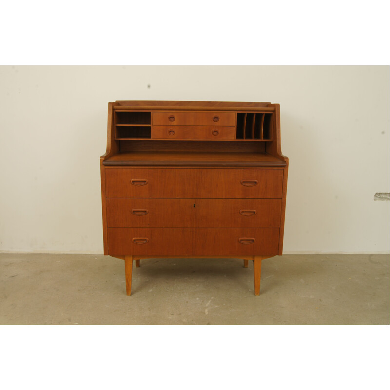 Vintage Danish secretary in teak - 1960s