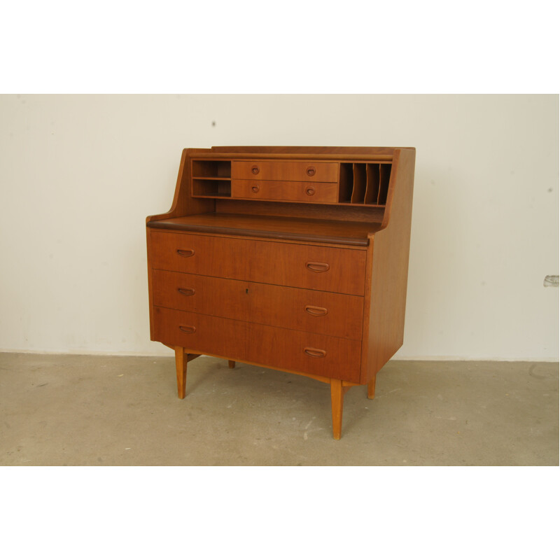 Vintage Danish secretary in teak - 1960s