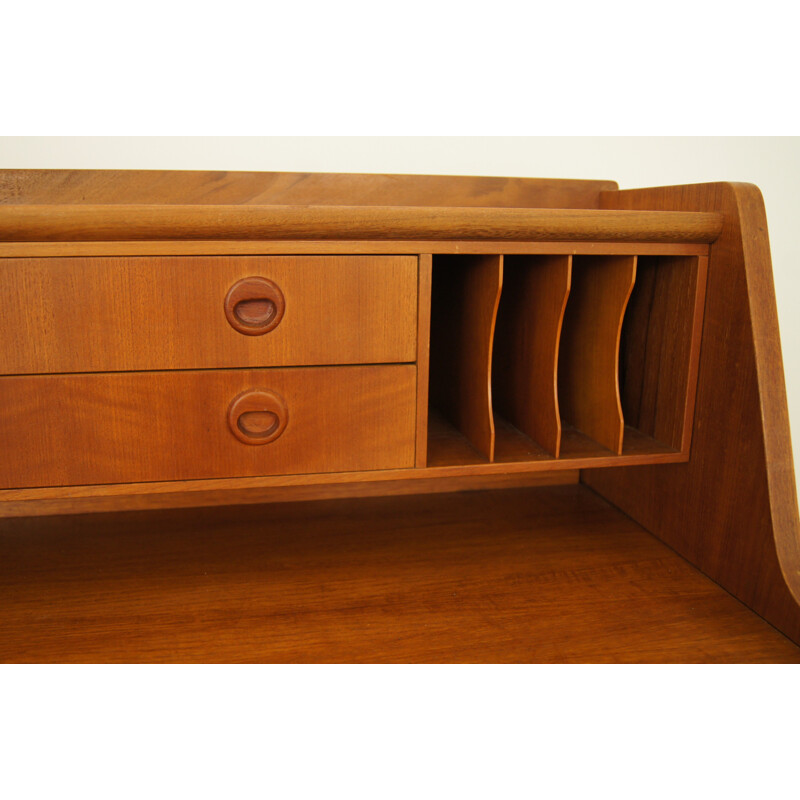 Vintage Danish secretary in teak - 1960s