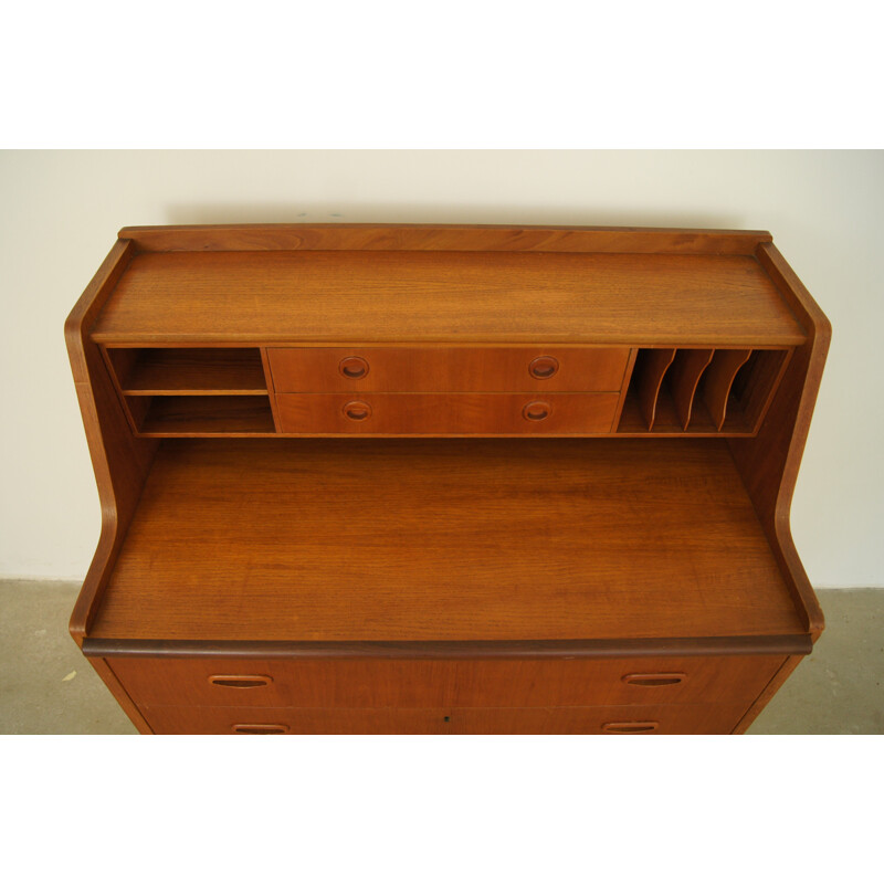 Vintage Danish secretary in teak - 1960s