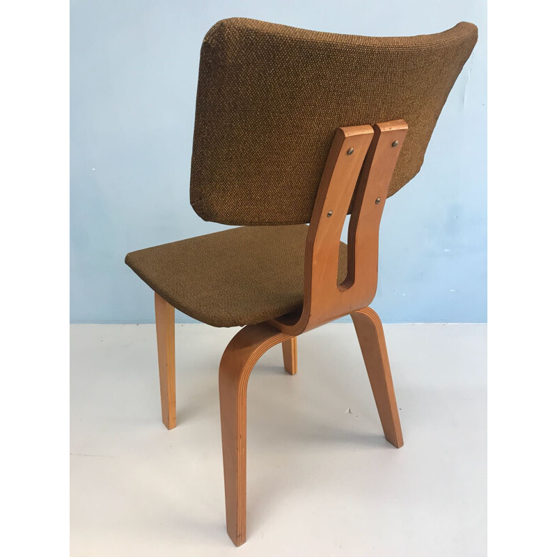Vintage green chair in wood by Cees Braakman for Pastoe - 1960s