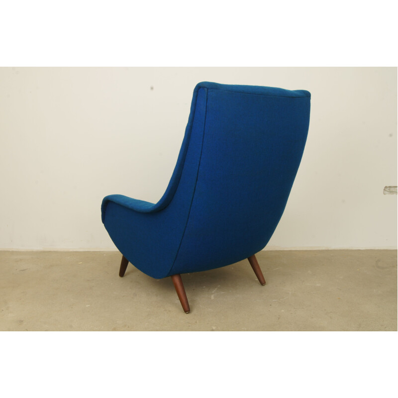 Vintage Danish blue armchair - 1960s