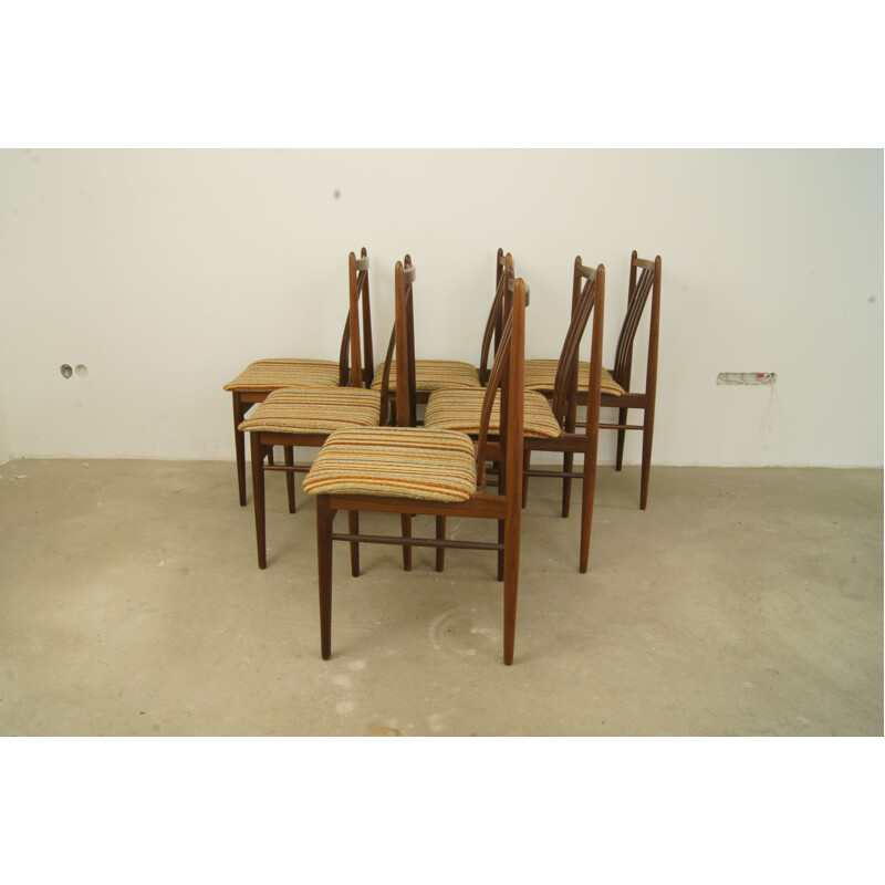 Set of 6 vintage Danish chairs in teak - 1960s