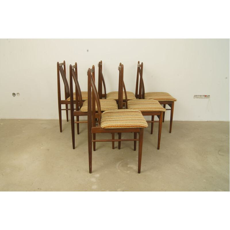 Set of 6 vintage Danish chairs in teak - 1960s