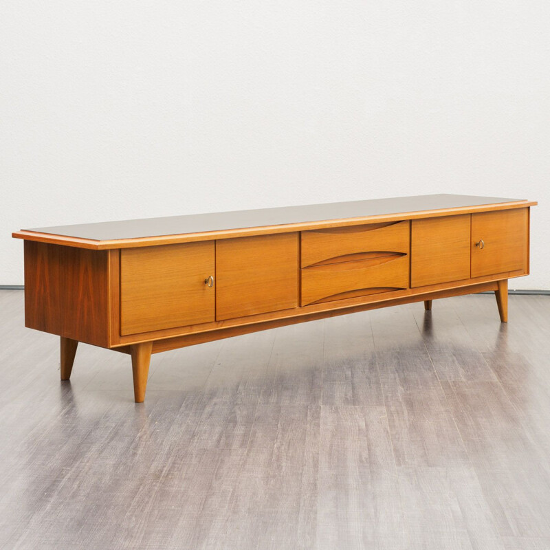 Vintage low sideboard in walnut - 1950s