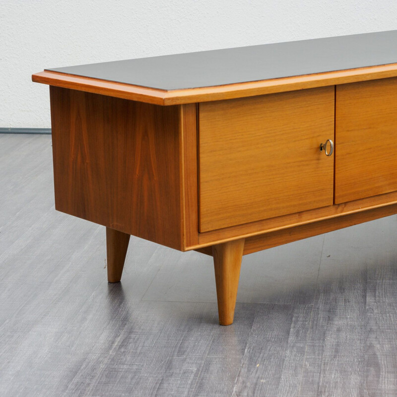 Vintage low sideboard in walnut - 1950s