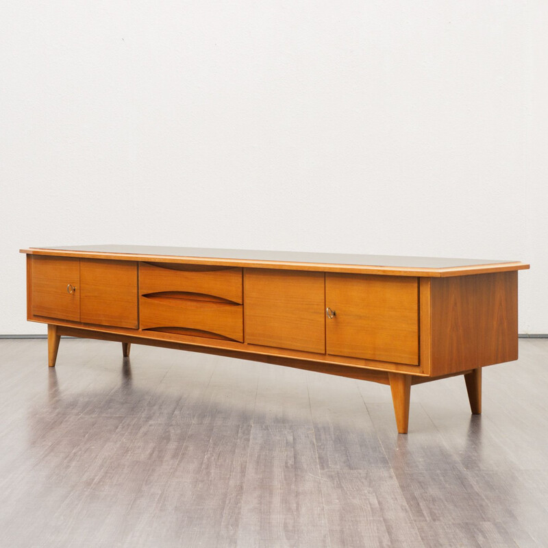 Vintage low sideboard in walnut - 1950s