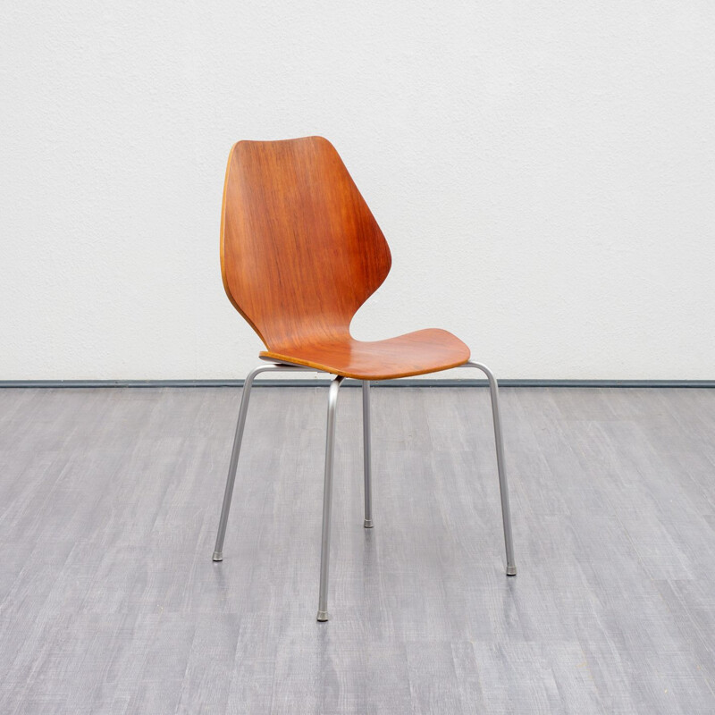 Vintage danish chair in plywood teak - 1960s