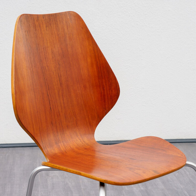 Vintage danish chair in plywood teak - 1960s