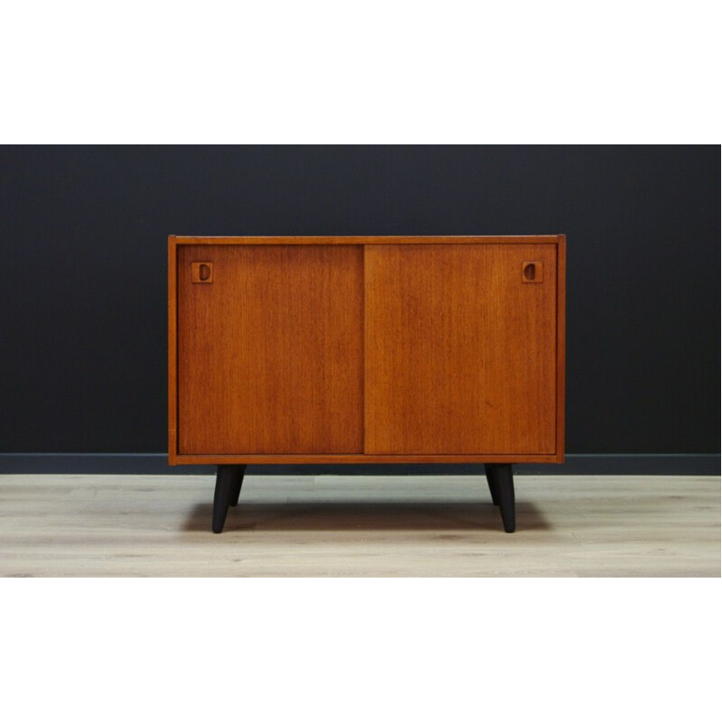 Vintage scandinavian 2-door cabinet in teak - 1960s