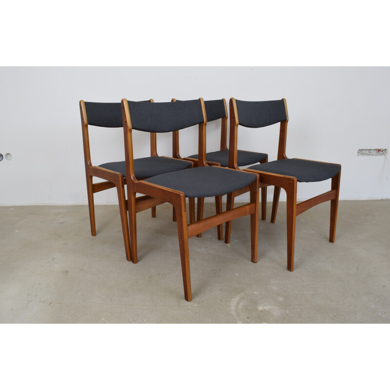 Set of 4 danish chairs in teak by Erik Buch For Anderstrup Møbelfabrik - 1960s