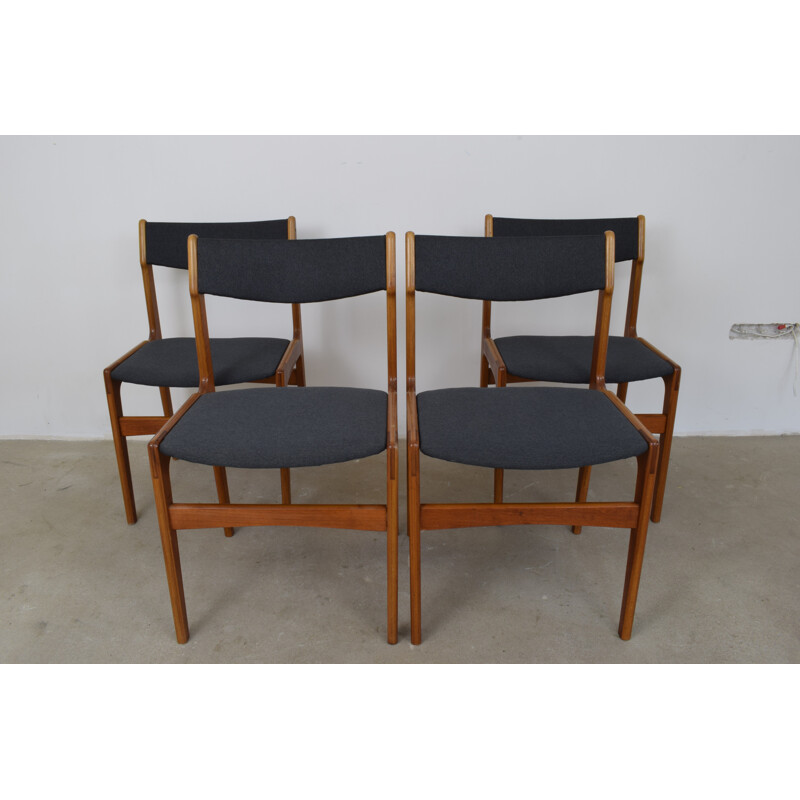 Set of 4 danish chairs in teak by Erik Buch For Anderstrup Møbelfabrik - 1960s