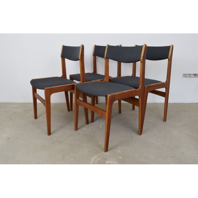 Set of 4 danish chairs in teak by Erik Buch For Anderstrup Møbelfabrik - 1960s